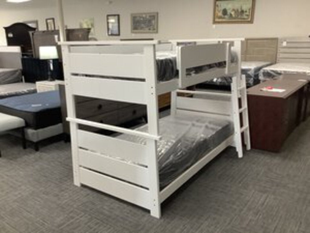 Hampton NEW Twin/Twin White Bunkbed 80x48x58 (234110-11-12)