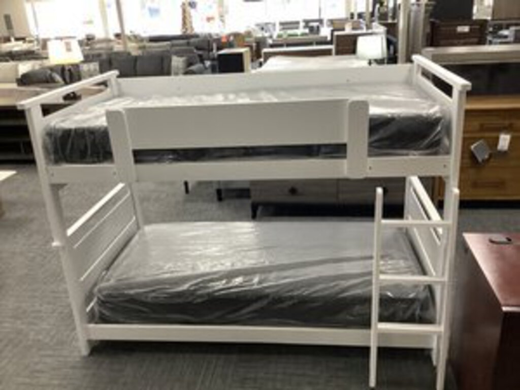 Hampton NEW Twin/Twin White Bunkbed 80x48x58 (234110-11-12)