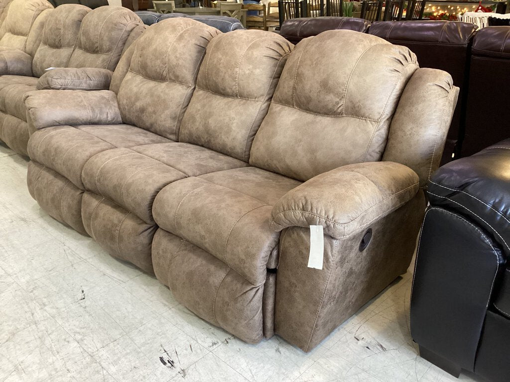 82234 - Franklin Victory Tan Reclining Sofa 91x31x41