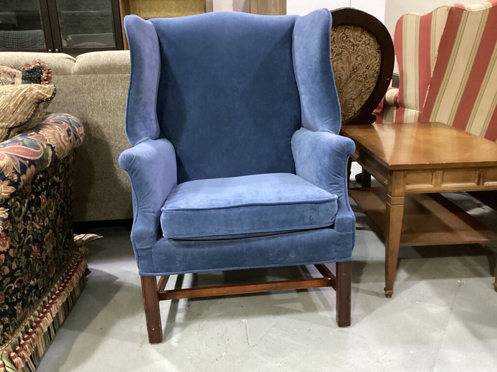 82281 - Blue Wingback Chair 29x41x28