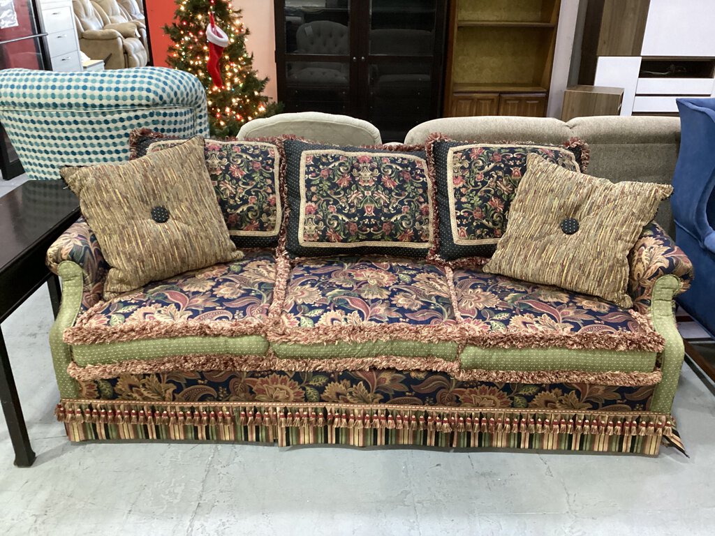 82273 - Custom Paisley Multi-Color Sofa 80x38x27