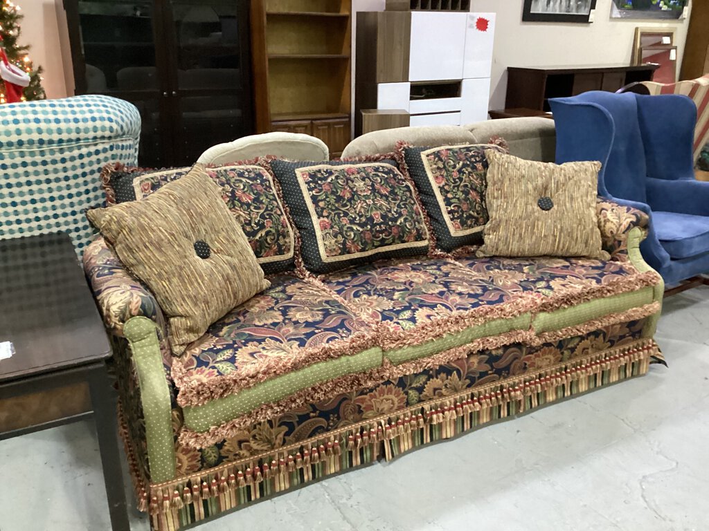 82273 - Custom Paisley Multi-Color Sofa 80x38x27