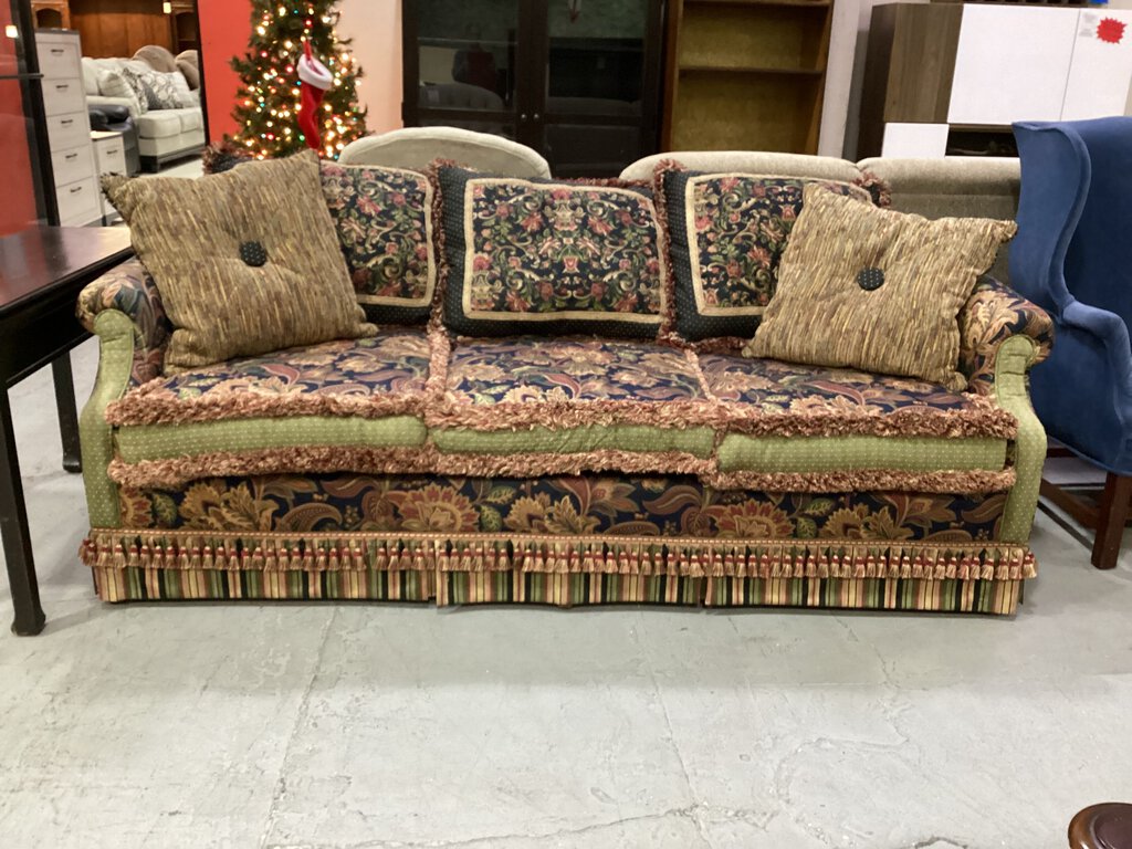 82273 - Custom Paisley Multi-Color Sofa 80x38x27