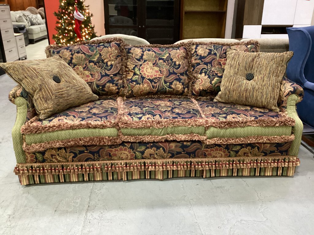 82273 - Custom Paisley Multi-Color Sofa 80x38x27