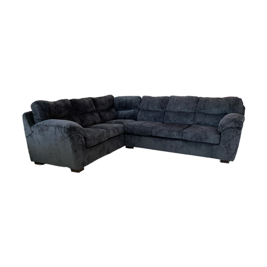 Lucille Charcoal NEW 2pc Sectional 93x115x34 (1710-1723)