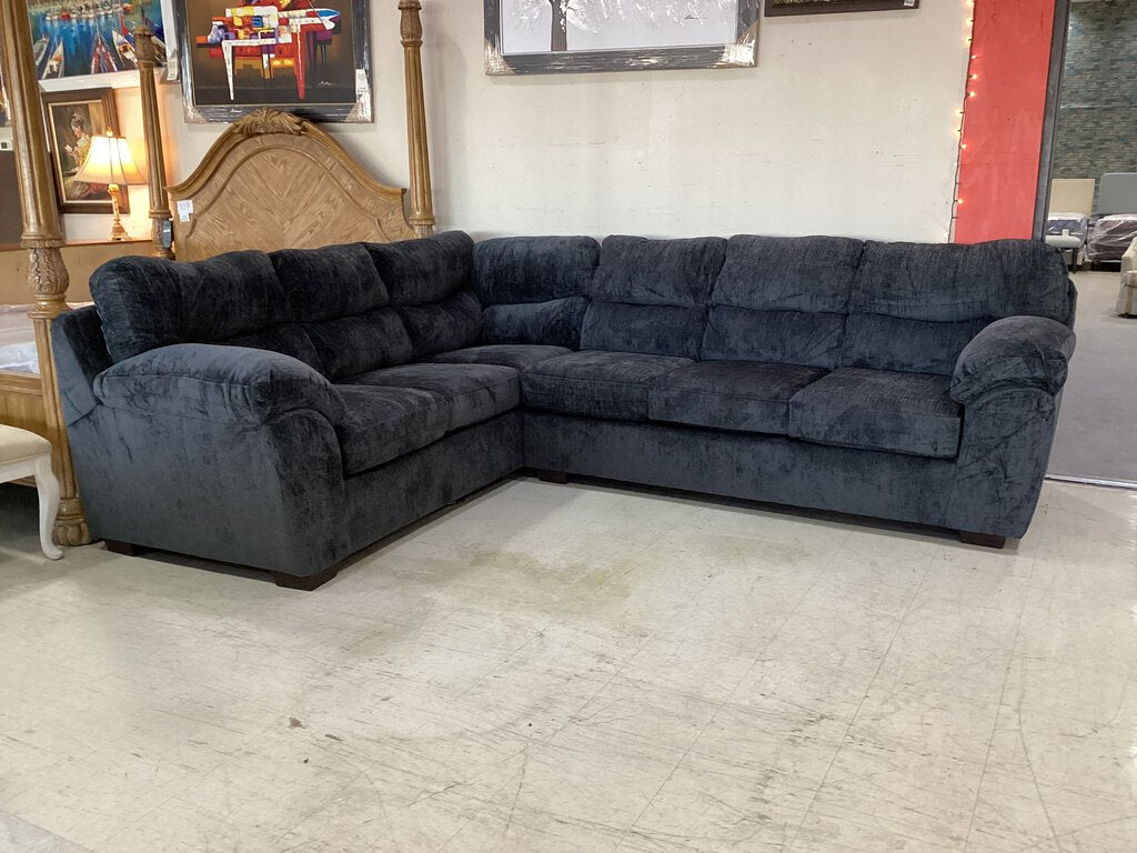 Lucille Charcoal NEW 2pc Sectional 93x115x34 (1710-1723)