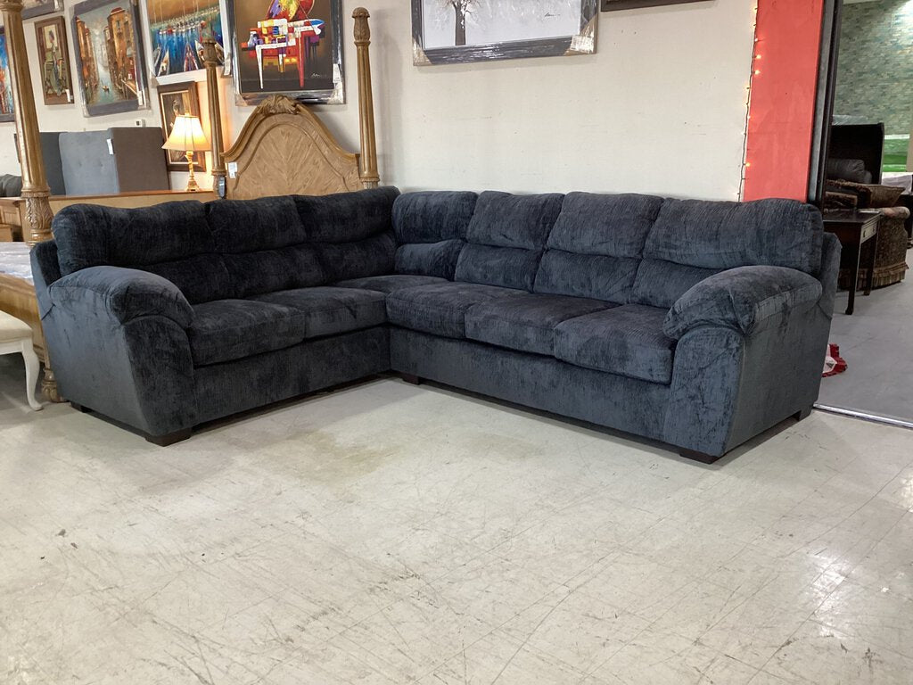 Lucille Charcoal NEW 2pc Sectional 93x115x34 (1710-1723)