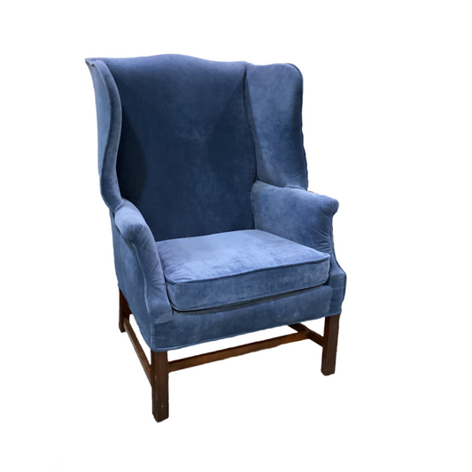 82281 - Blue Wingback Chair 29x41x28