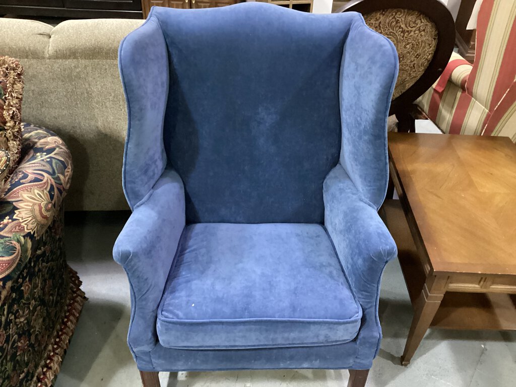 82281 - Blue Wingback Chair 29x41x28