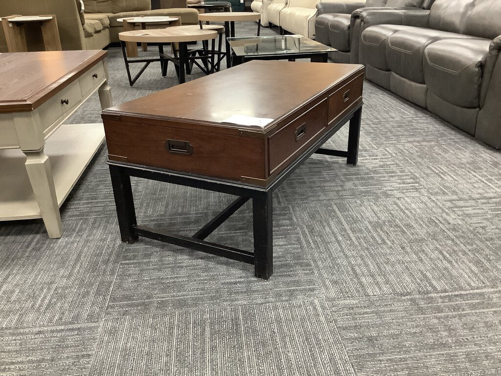 82274 - Thomasville Campaign Style Coffee Table 42x22x19