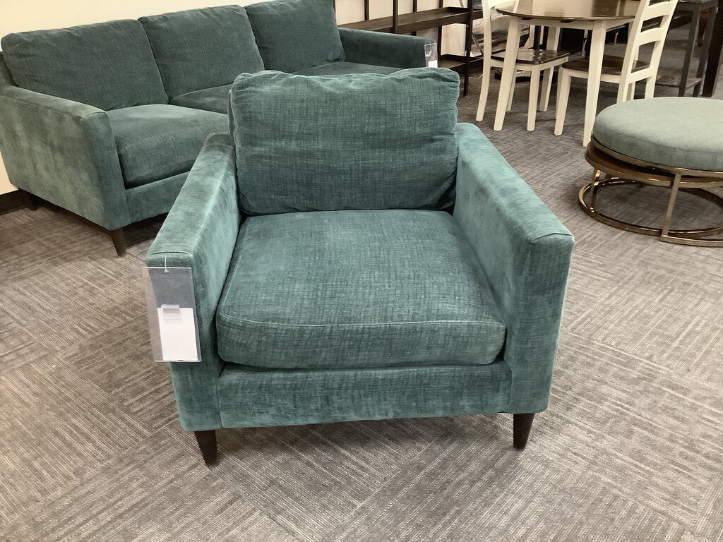 82297 - Jonathan Louis Kelvin Teal Arm Chair 36x38x31