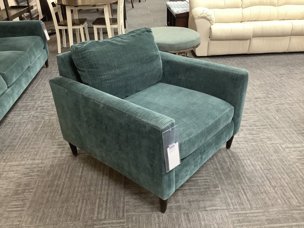 82297 - Jonathan Louis Kelvin Teal Arm Chair 36x38x31