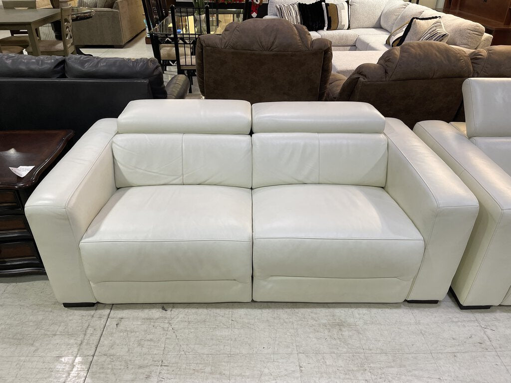 82300- Z Gallerie Verona Leather Reclining 2pc Sofa 78x40x26