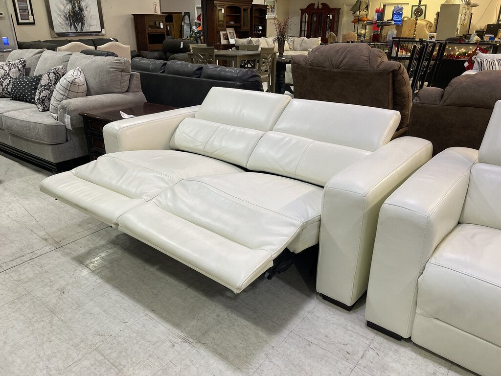 82300- Z Gallerie Verona Leather Reclining 2pc Sofa 78x40x26