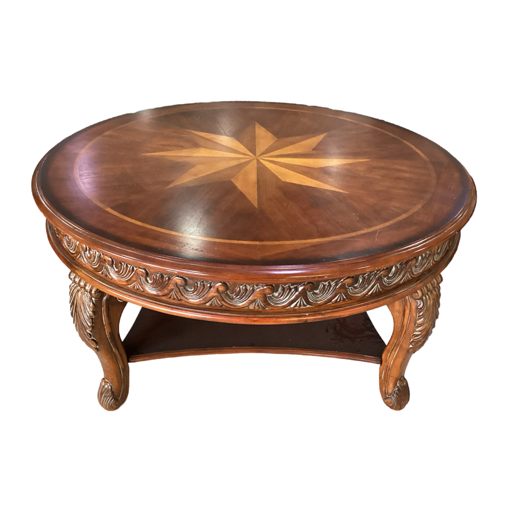 82277 - Round Wood Coffee Table 42x20