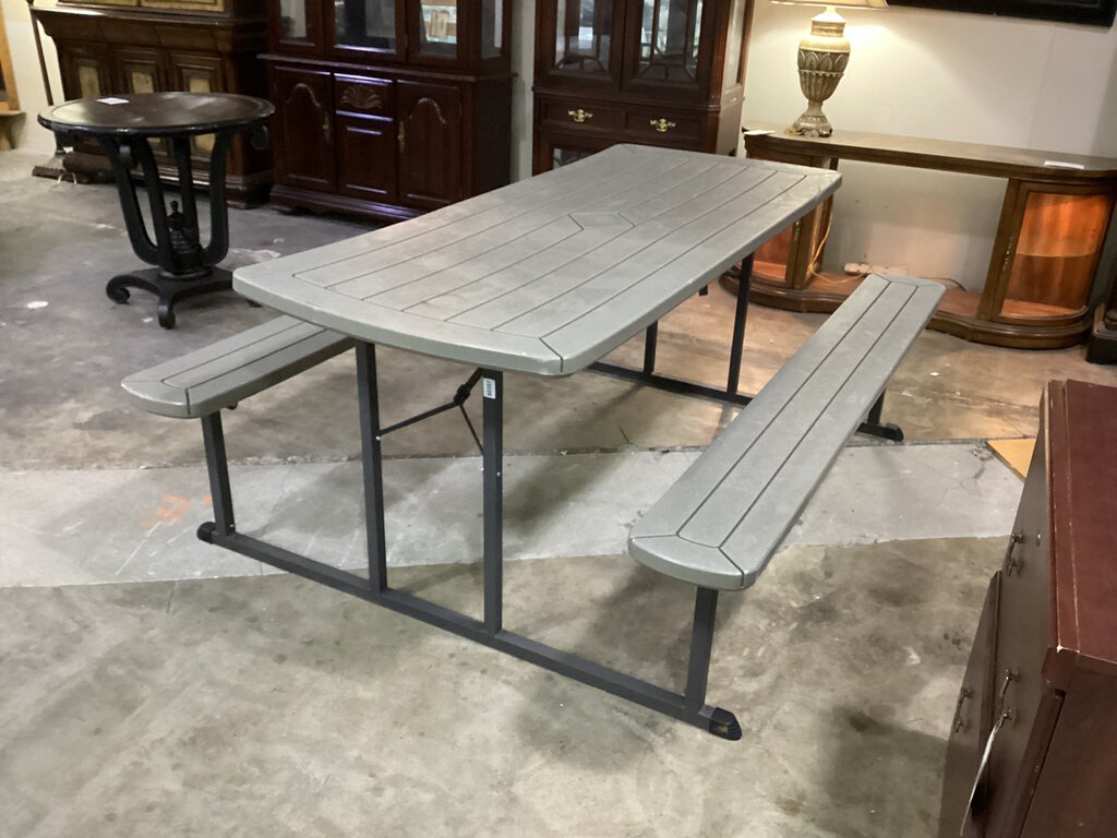 82327 - Outdoor Folding Picnic Table 57x72x30