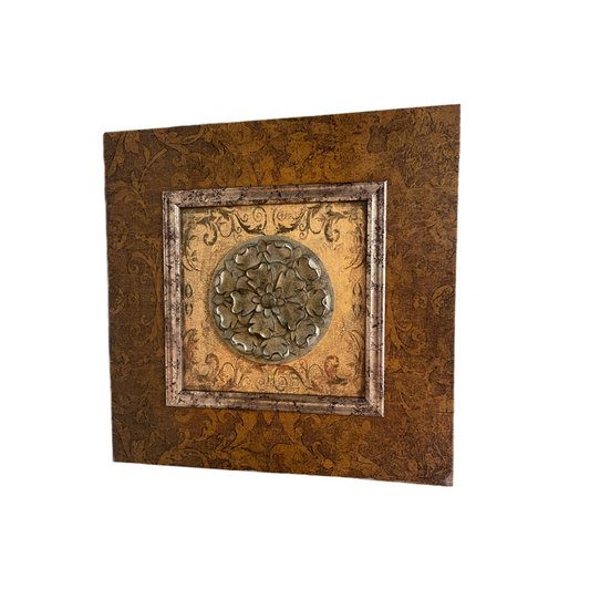 82378 - Ceramic Flower Canvas Art 26x27