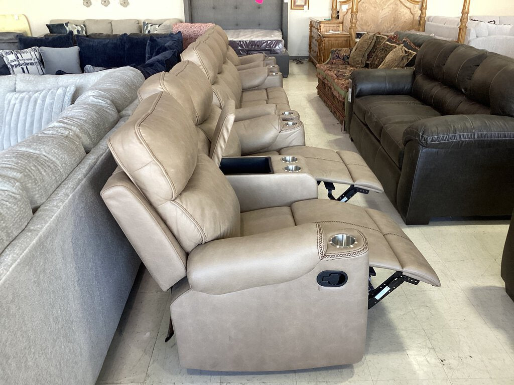 Frisco Tan NEW Motion Loveseat 74x32x43 (678321)