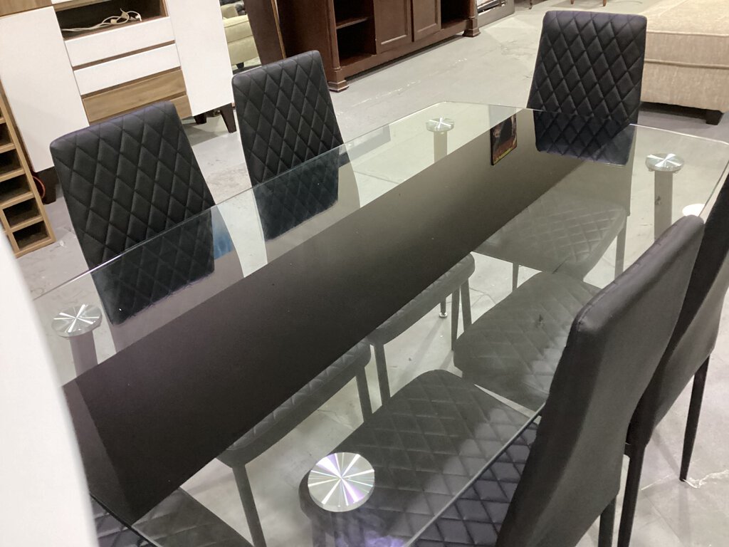 Astra Black NEW 7pc Dining 36x60x30 (319211-12-516)