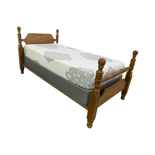 82421 Oak Twin XL Bed Frame 41x89x36