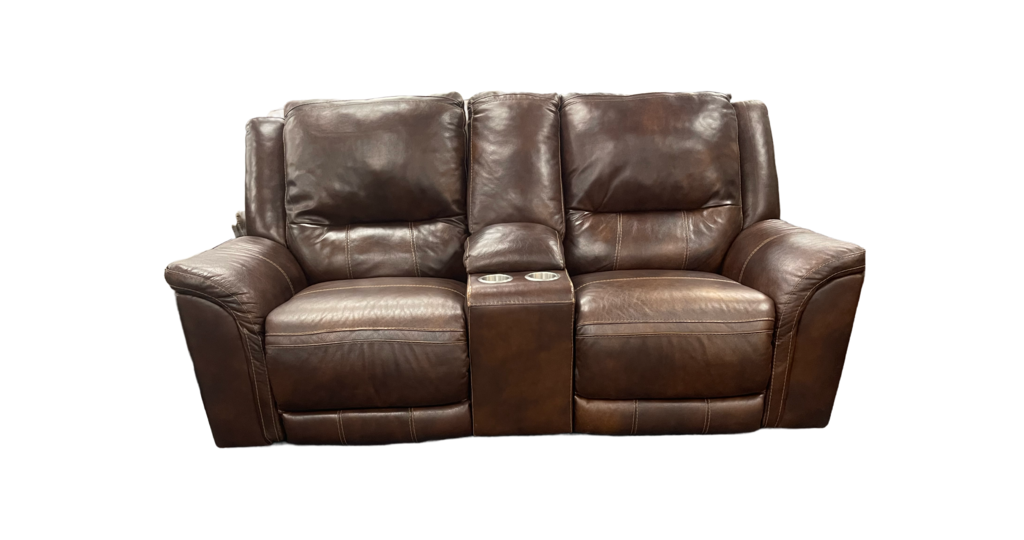 76793 - Ashley Catanzaro Leather Power Loveseat, Power Headrest 75x35x45