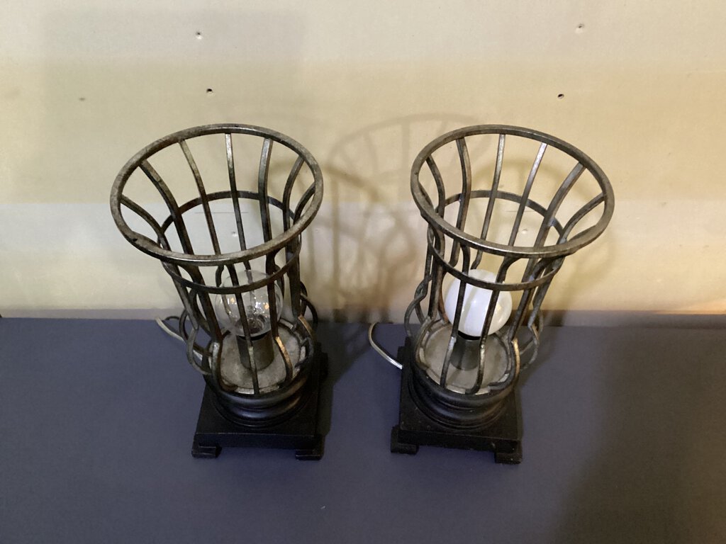 82567 - Pair of Metal Accent Table Lamps 16"