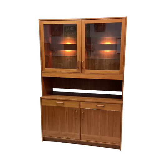 82578 - Clausen Mobler Vintage Mid Century Danish Teak Display Hutch 47x18x71