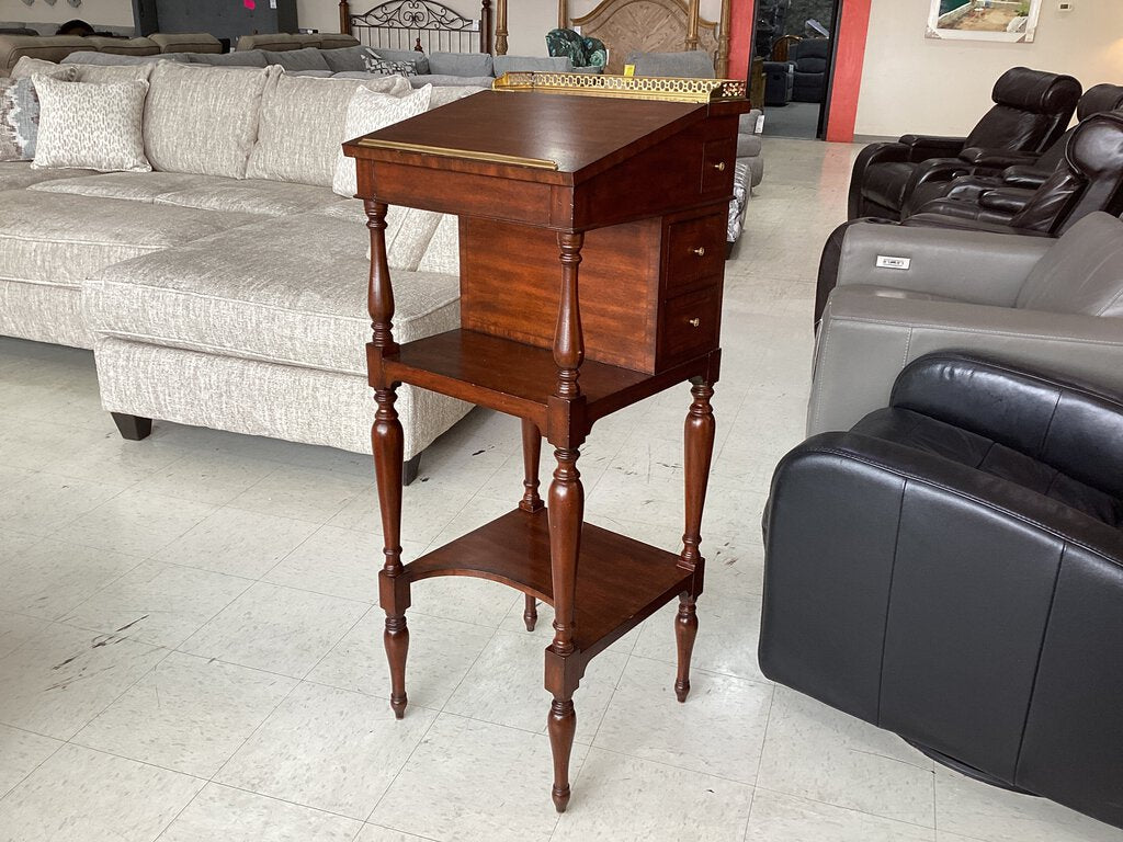 82606 - Maitland Smith Mahogany Lectern Podium 18x17x46