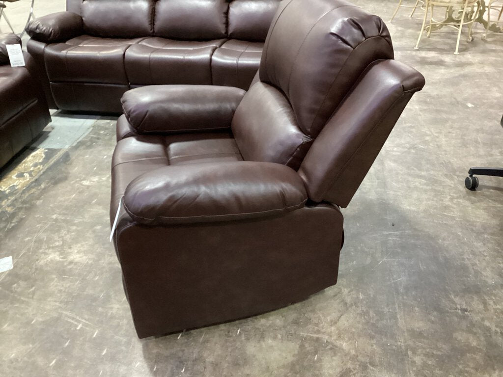 Westwood NEW Brown Air Leather Recliner 35x32x40 (680322)