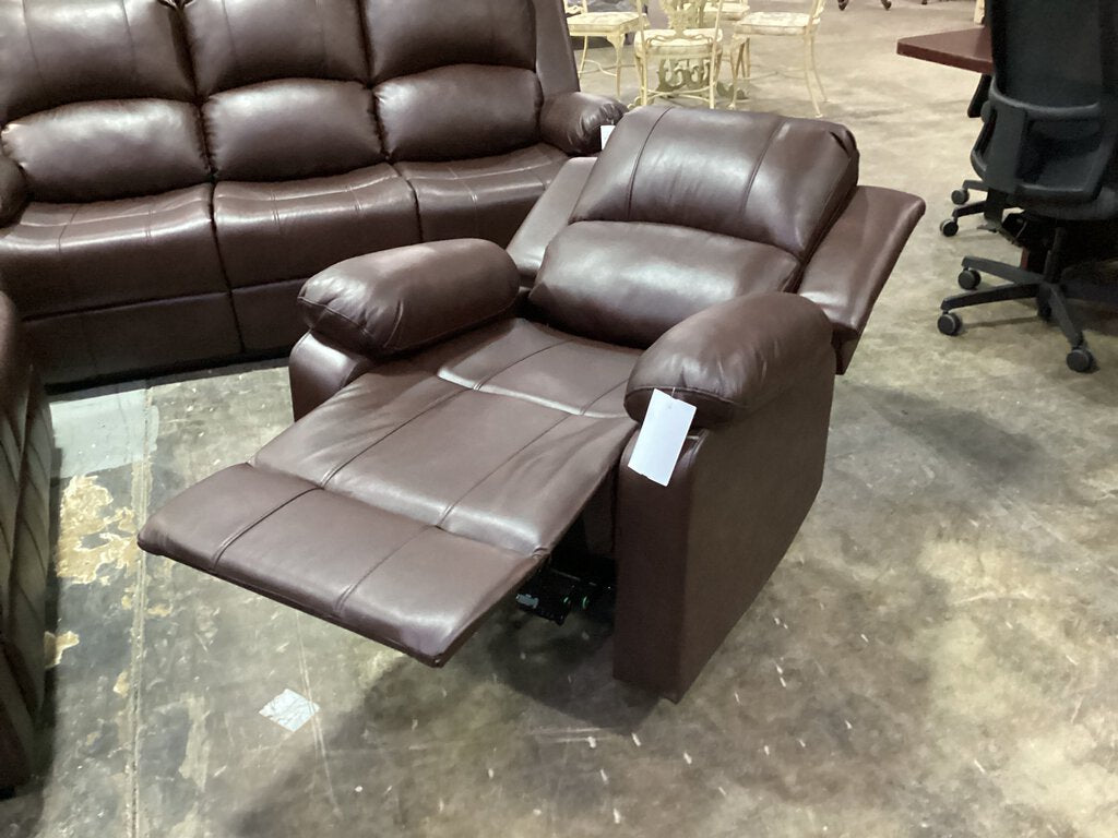 Westwood NEW Brown Air Leather Recliner 35x32x40 (680322)