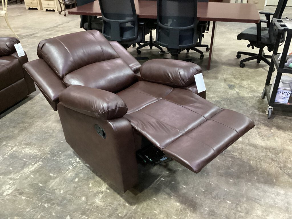 Westwood NEW Brown Air Leather Recliner 35x32x40 (680322)