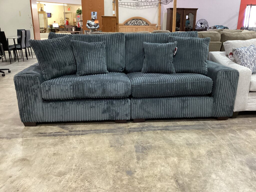 LIbby Charcoal NEW 2pc Sofa 107x38x40 (1300-07S)