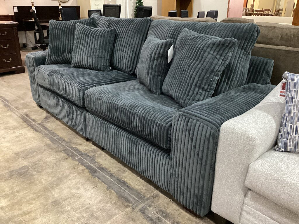 LIbby Charcoal NEW 2pc Sofa 107x38x40 (1300-07S)
