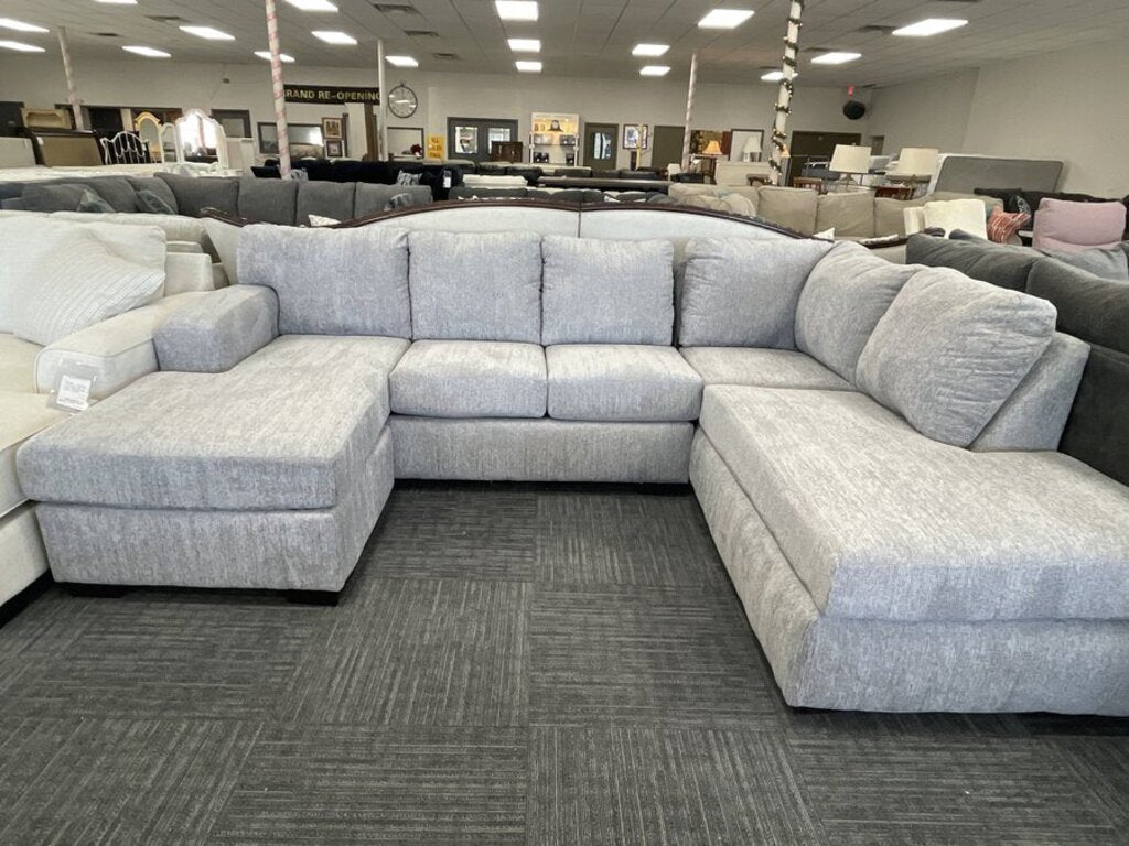 Bita Platinum NEW 2pc Sectional w/Chaise 114x84x37 (4551/4552-BITP)