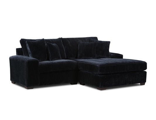 Libby Black Onyx NEW 3pc Reversible Sofa Chaise 107x75x41 (1300/10-03)