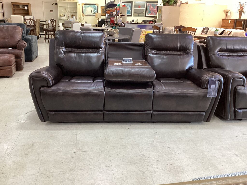 Admiral NEW Brown Motion Sofa w/USB Power Strip 87x33x42