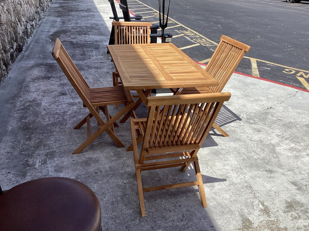 83253 UMA 5pc Teak Dining 28x47x30
