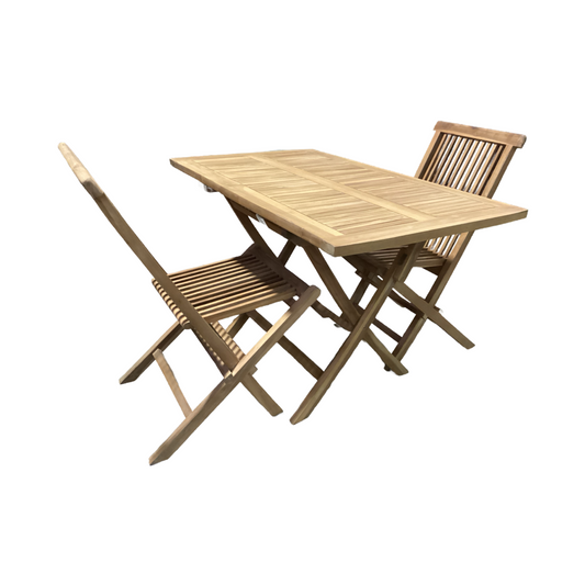 83289 - UMA 3pc Teak Wood 3pc Patio Set 28x47x30