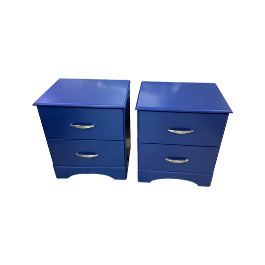 83343 - Pair of Royal Blue Splash Nightstands 20x16x22