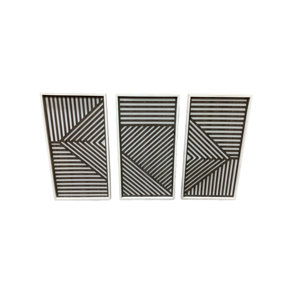 83285 Contemporary 3pc Wall Decor 16x31