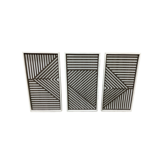 83285 Contemporary 3pc Wall Decor 16x31