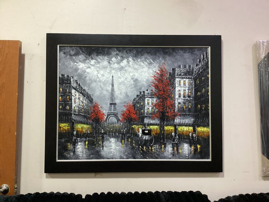 83388 - Paris Street Framed Painting 56x44