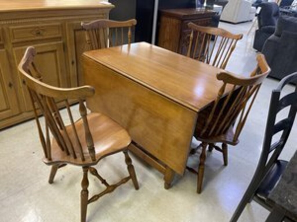 83509 - S Bent & Bros 5pc Drop Leaf Dining 42x26-83x29