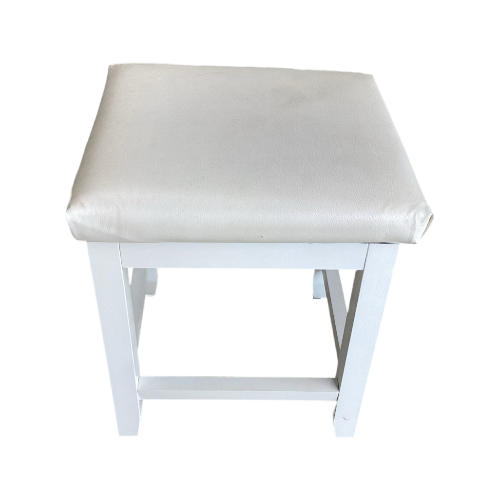 83726 - White Vanity Seat 17x16x18