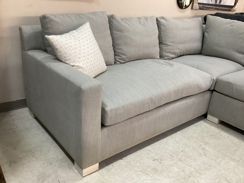 83723 - Down Filled Over Stuffed Gray 2pc Sectional 104x109x35
