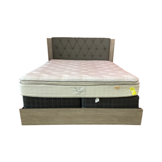 Villa Beige NEW King Bed Frame 79x83x57 (149541)