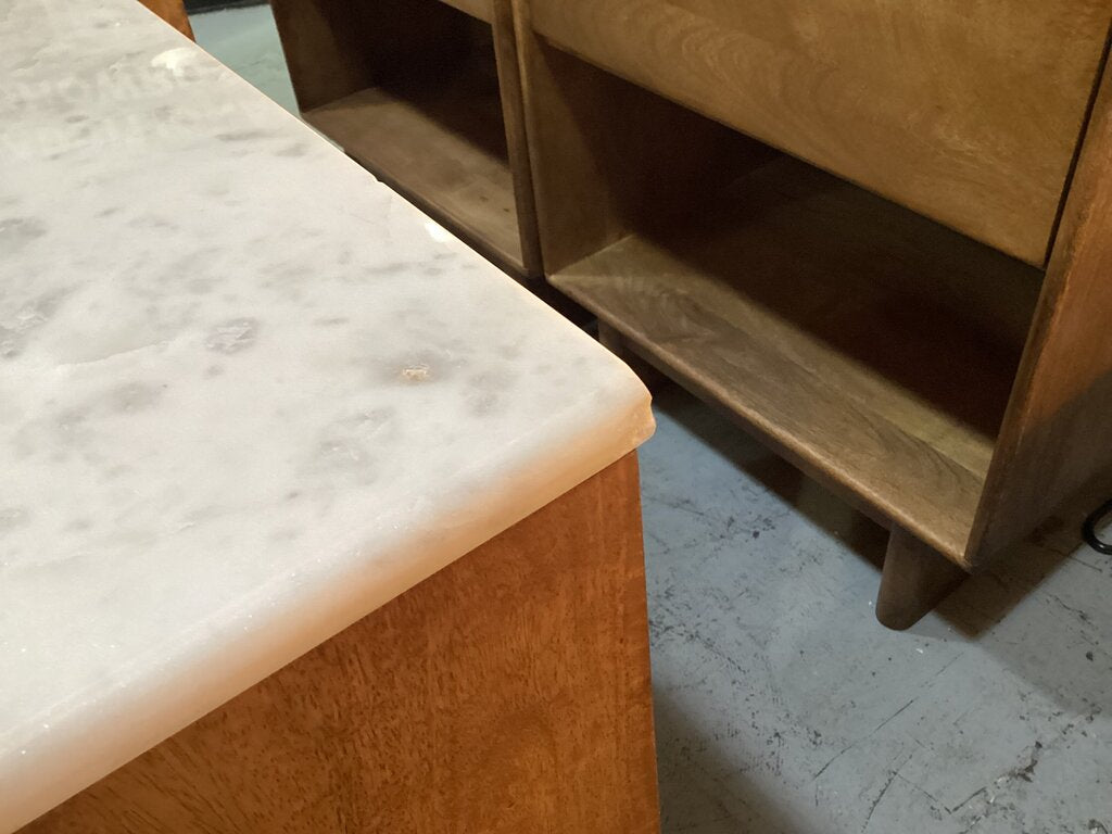 83826 - Ashley Isanti Marble Top Nightstand 22x16x25