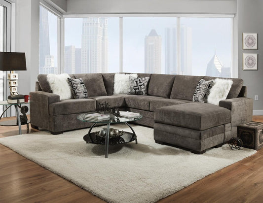 Cloud Charcoal NEW 2pc Sectional 123x97x65x37 (2760-07)