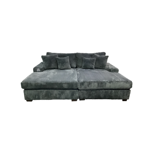 Libby Charcoal NEW Oversized Double Chaise* 107x75x41