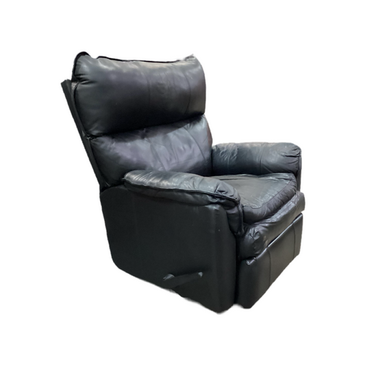 83885 Black Leather Recliner 34x27x34